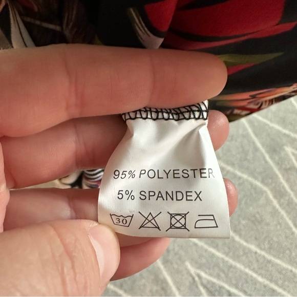 Huskary Black Hawaiian Tropical Split Hem Maxi Mumu Dress - Picture 9 of 10